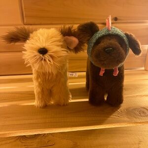 American Girl Plush Dog Duo - Brown and Tan